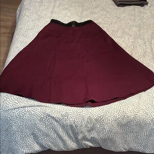Elegant Cranberry A-Line Skirt